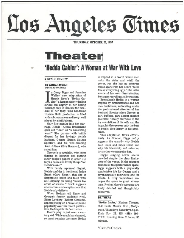 Hedda Gabler review Los Angeles Times