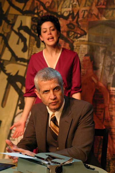 Kristin Malko and Jack Stehlin in "More Lies About Jerzy. Photo by Enci