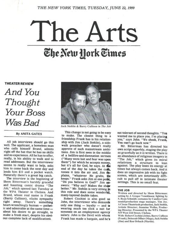 The Job: NYT Review