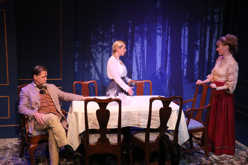 Don Harvey, Eve Danzeisen and Jade Sealey in Uncle Vanya by Anton Chekhov directed by Jack Stehlin at The New American Theatre. photo: Jeannine Wisnosky Stehlin